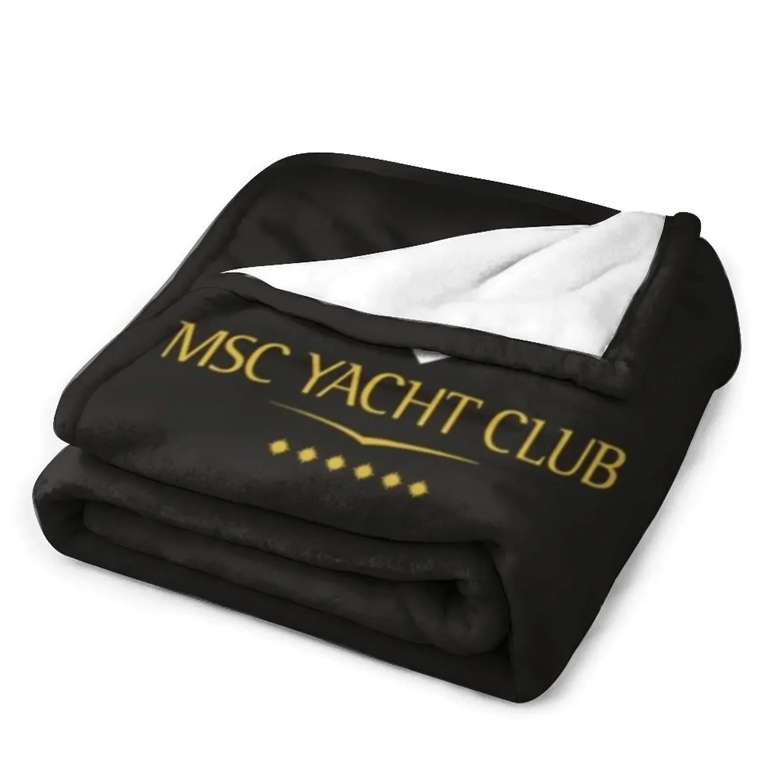 Фото Классическая футболка MSC с логотипом яхты, дизайнерское одеяло на заказ, гигантский диван, милые клетчатые одеяла №3