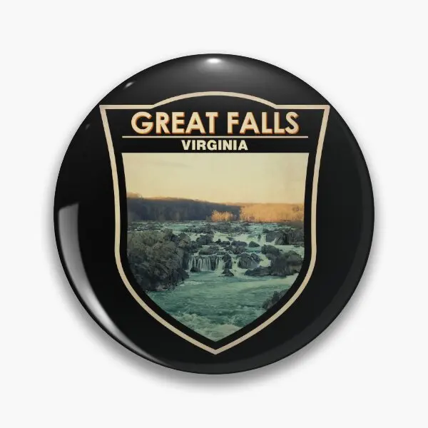 Винтажный значок Great Falls Park Virginia, мягкая булавка на пуговицы, креативный декор, булавка на лацкан, металлический милый значок на шляпу, модная женская одежда