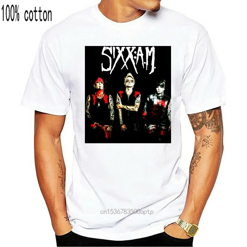 Мужская одежда Sixx A.M. AM с фото группы, черная футболка для девочек-подростков, новая официальная Nikki