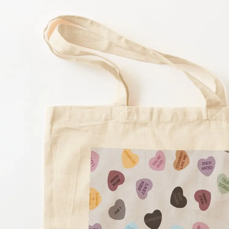 Фото Eras Candy Hearts Home Decor Merch Fandom Small Support HECKINFAROUT Tote Bag персонализированная сумка-тоут экологические сумки №3