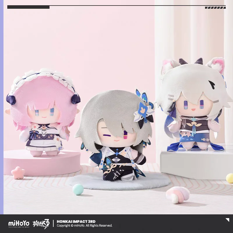 Предпродажа miHoYo, официальная плюшевая кукла Honkai Impact 3, Sincerely Fuzzy Series Elysia Kiana Vita, подарки для косплея, мода в стиле аниме