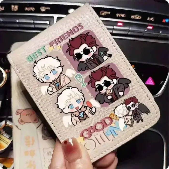 Модный кошелек Good Omens, кошелек из искусственной кожи, держатель для карт, сумка для косплея, подарок B502, аниме Аксессуары для косплея
