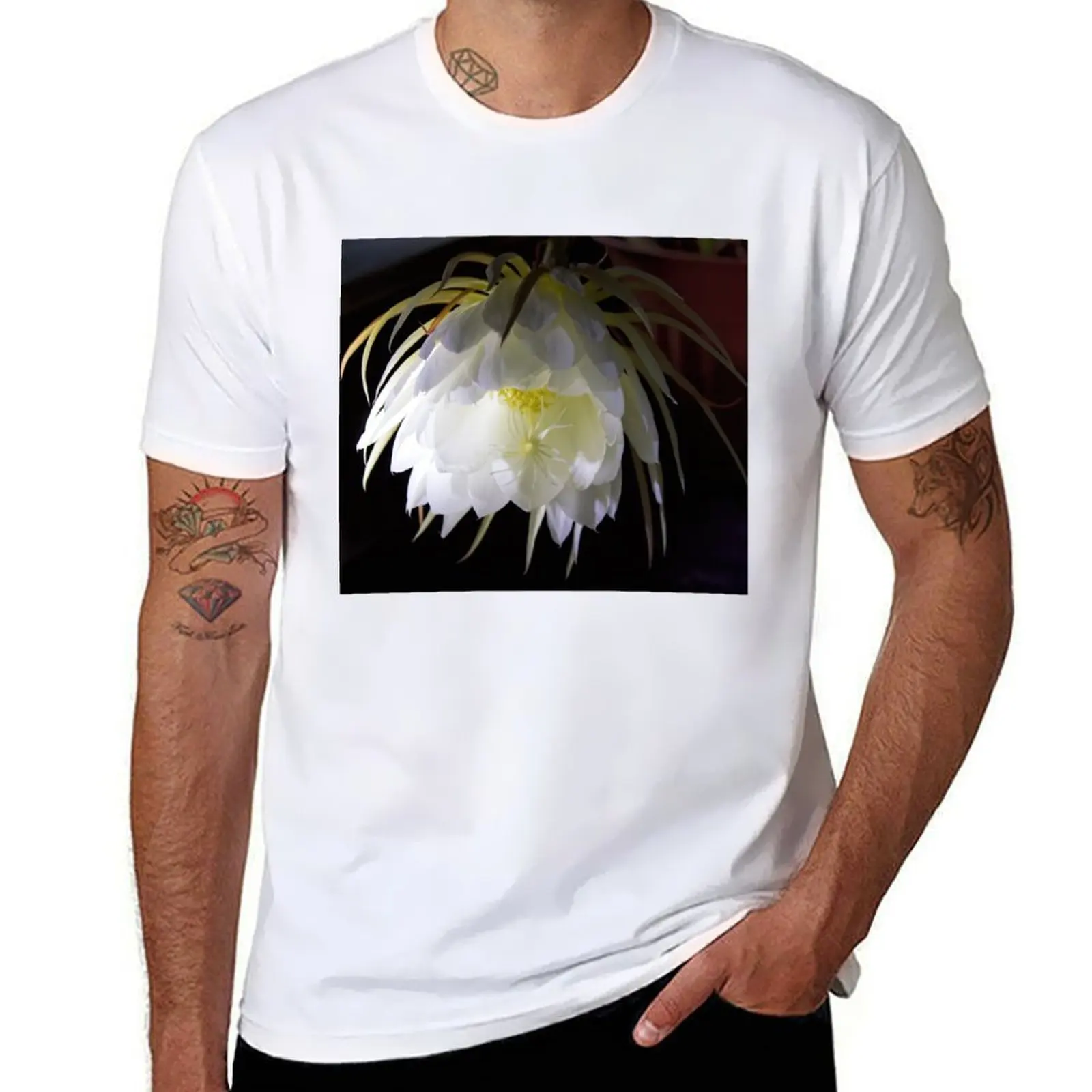 Футболка Night Blooming Cereus, футболки для мужчин, облегающие мужские футболки для мужчин, футболка