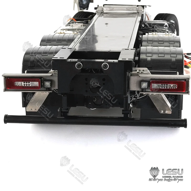 Фото LESU 1/14 Tamiya FH16 трактор FH16 деревянный транспорт бортовой грузовик модель игрушечного грузовика задний фонарь S-1269 №3