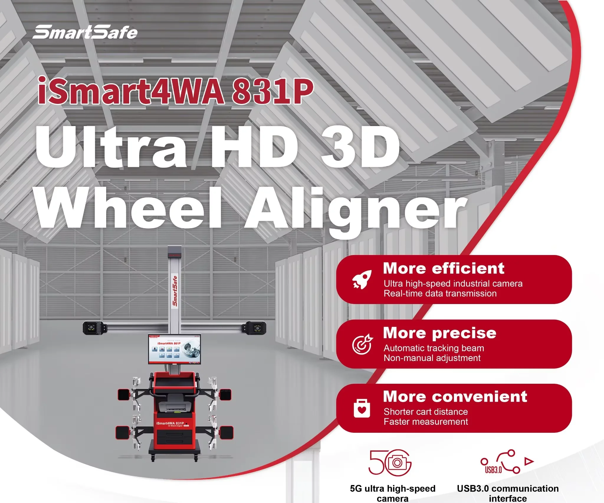 LAU NCH Auto 3D X-861 PRO 5G Четырехколесная автоматическая машина для выравнивания колес (art.: 3920d22032253) - 3920d22032253