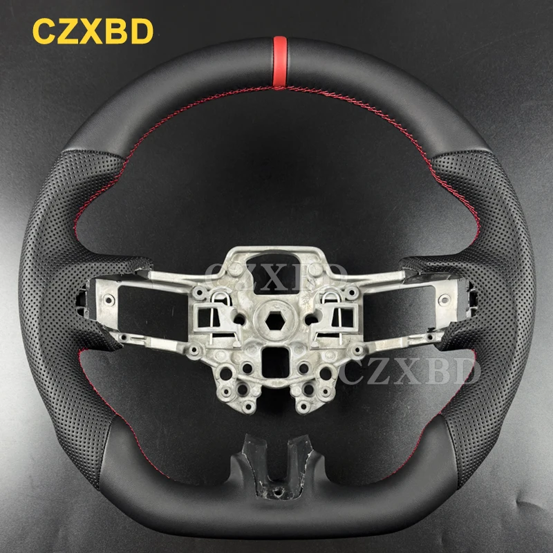 Полностью кожаный руль высокого качества для Ford Mustang GT Ecoboost Sport Wheel 2018-2023 годов по индивидуальному заказу