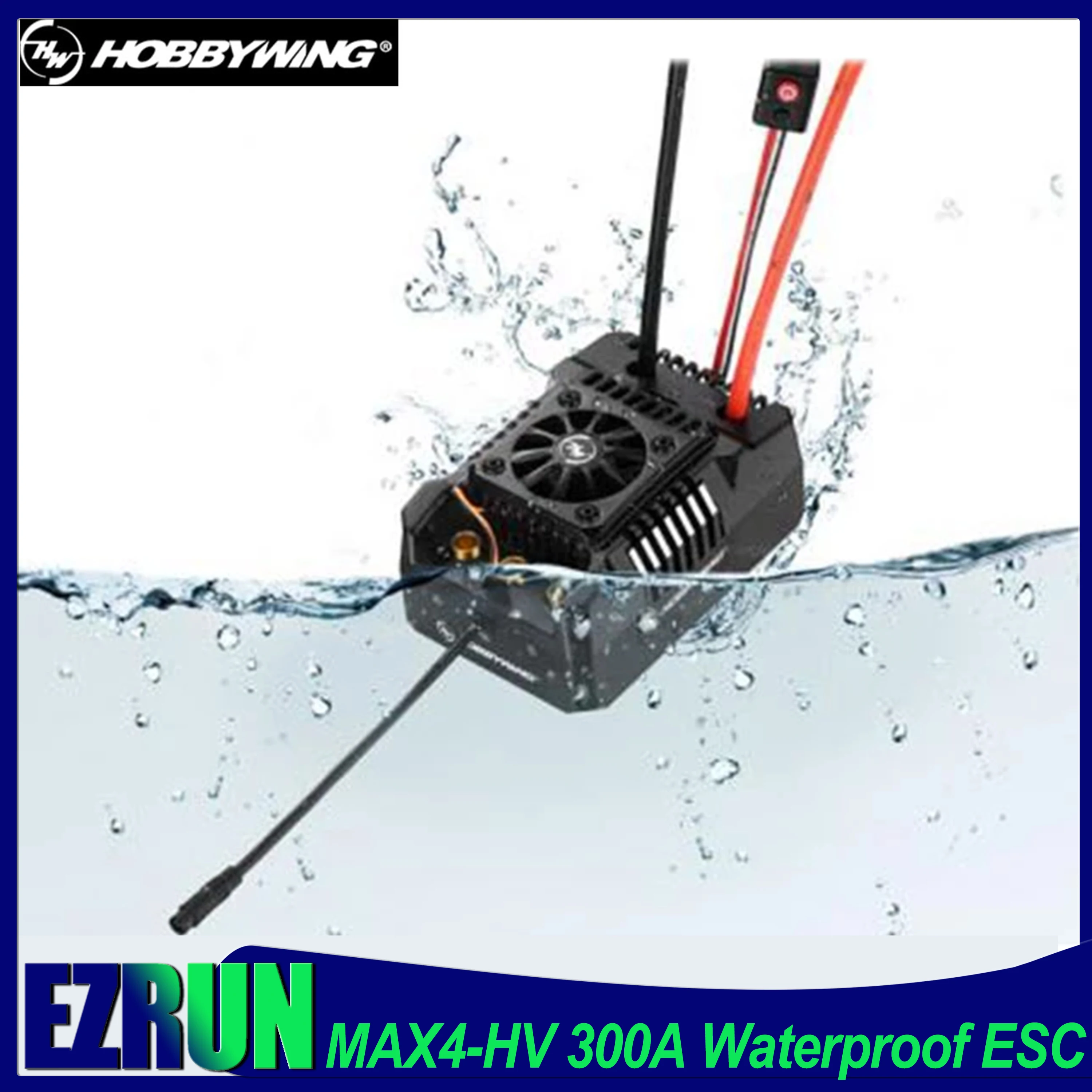 Водонепроницаемый Бесщеточный Регулятор Скорости Hobbywing EZRUN MAX4 HV 300A ESC BEC для радиоуправляемого внедорожника 6-12S 1/5