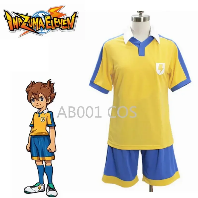 Новинка 2025, Inazuma Eleven Raimon School, золотой футбольный трикотаж, карнавальный костюм X155
