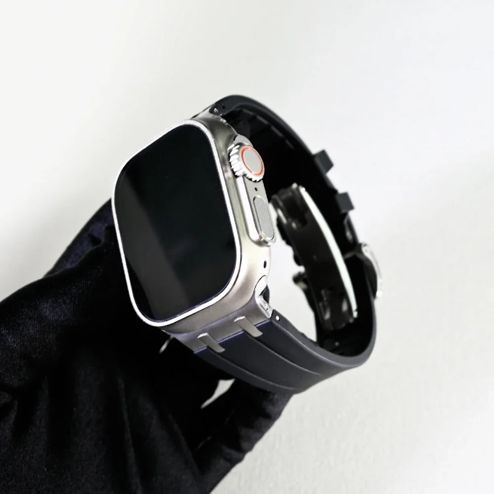 Фото Роскошная фотография для Apple Watch Ultra 49 мм Series 8 7 6 SE 5 4 для iWatch 42 мм 44 45 мм ремешок с застежкой-бабочкой для AP №4