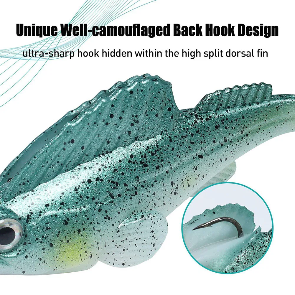 Фото TRUSCEND Jumpi222222222222ng Fish Luya b2222222222ait T-Мягкая приманка с хвостом B2222222ass форель Luya false bait222222222222222222222222222222222 №4