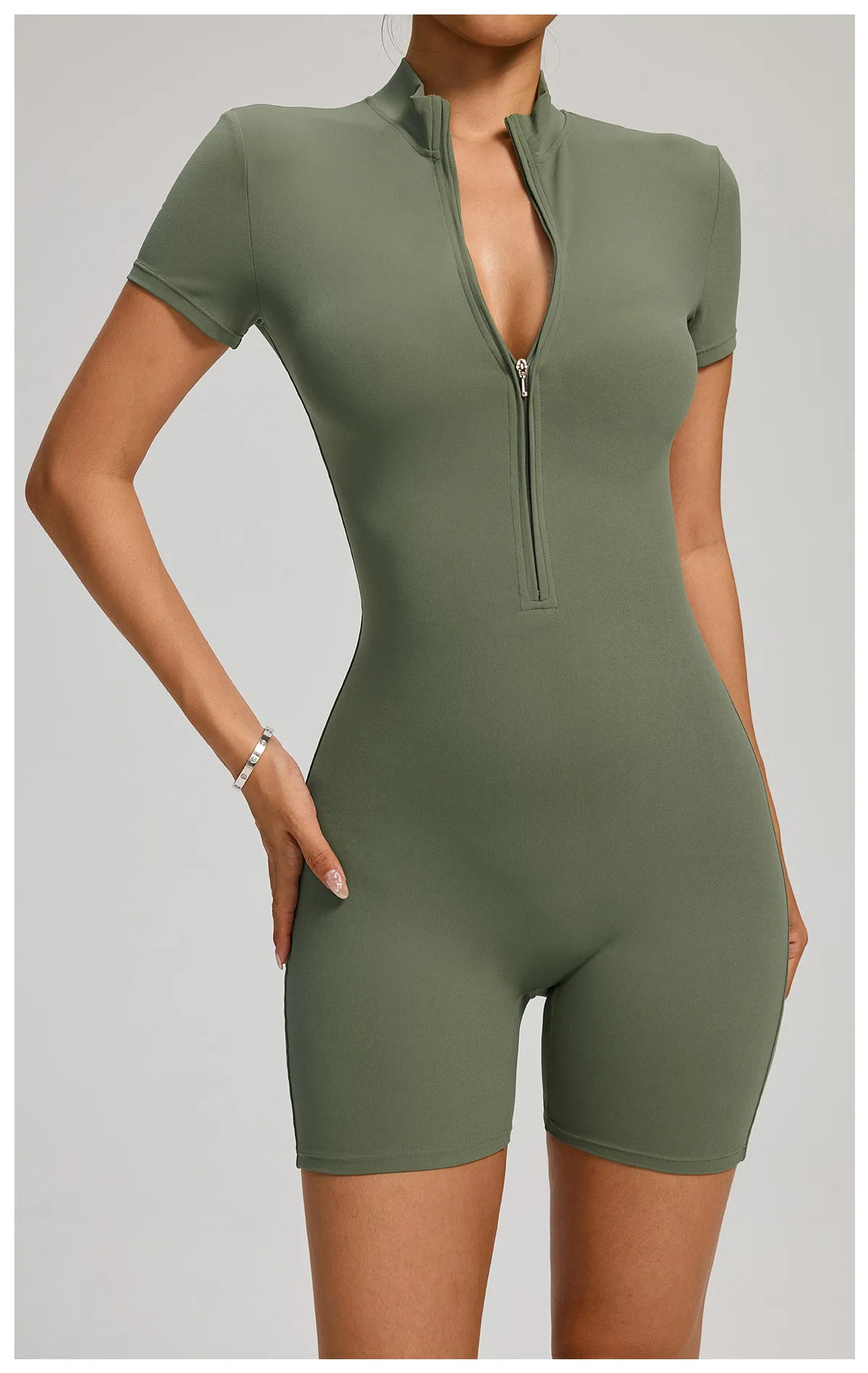 Комбинезон met Presse mouwen Workout Sportbodysuit Dames Gym Rompertjes Dames Sportkleding Fitness Yoga Eendelige Pakset