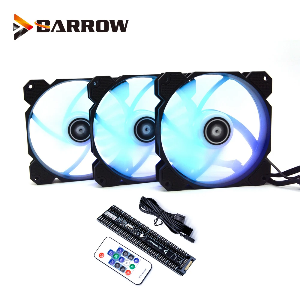 Вентилятор Barrow PWM, размер 120*120 мм, вентилятор для корпуса компьютера с радиатором и подсветкой 5 В A-RGB, 6-контактный разъемподдержка материнской платы Aurora (art.: 3920cbbc25f4d) - 3920cbbc25f4d