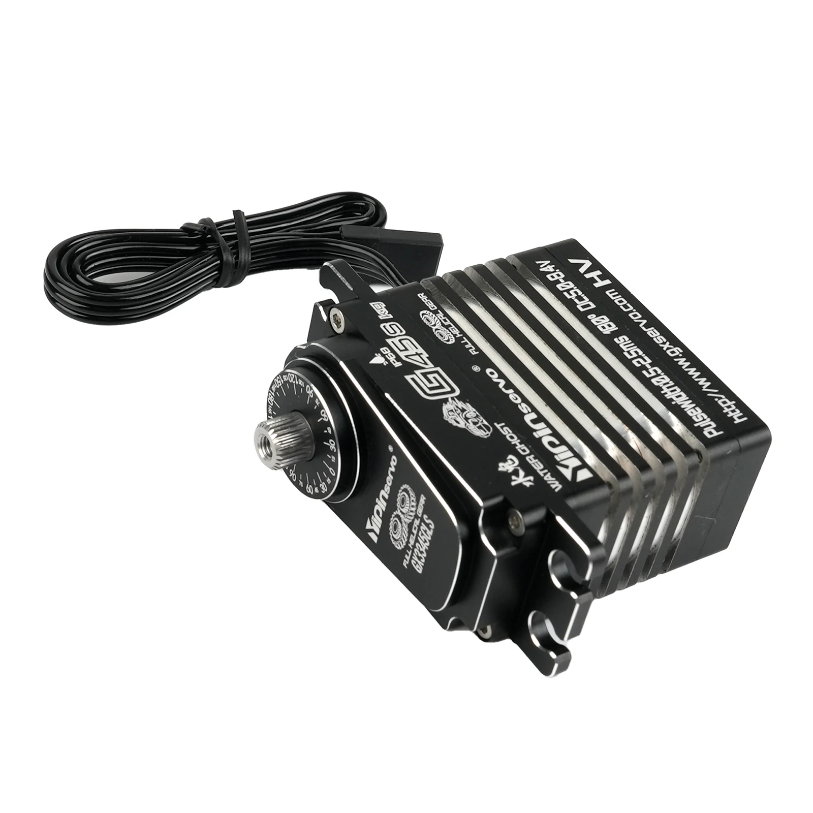 Фото GXservo Бессердечный цифровой сервопривод 45 кг, большой крутящий момент, стальная металлическая шестерня, водонепроницаемый двигатель IP68, для радиоуправляемого автомобиля, детали гусеничного робота Xmaxx №2
