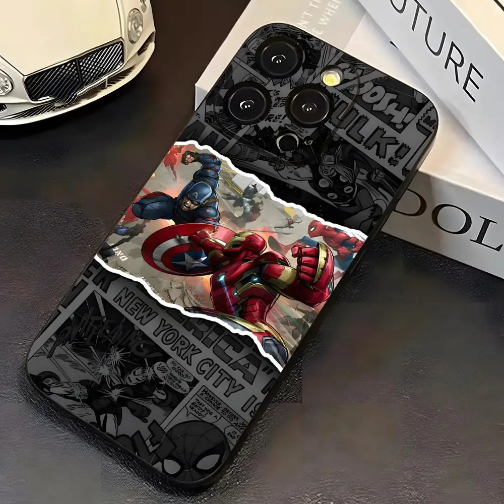 Фото Чехол для телефона P-Pahlawan Super Marvel для iPhone 17 Pro Max 16 15 14 Pro Max 13 11 X Xs Xr 8 7 Plus, силиконовый чехол №3