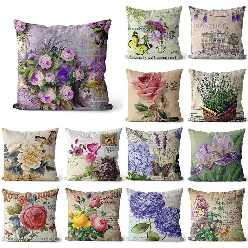 Прованс Kissen Лаванда bantal sarung диван dipersonalisasi bunga