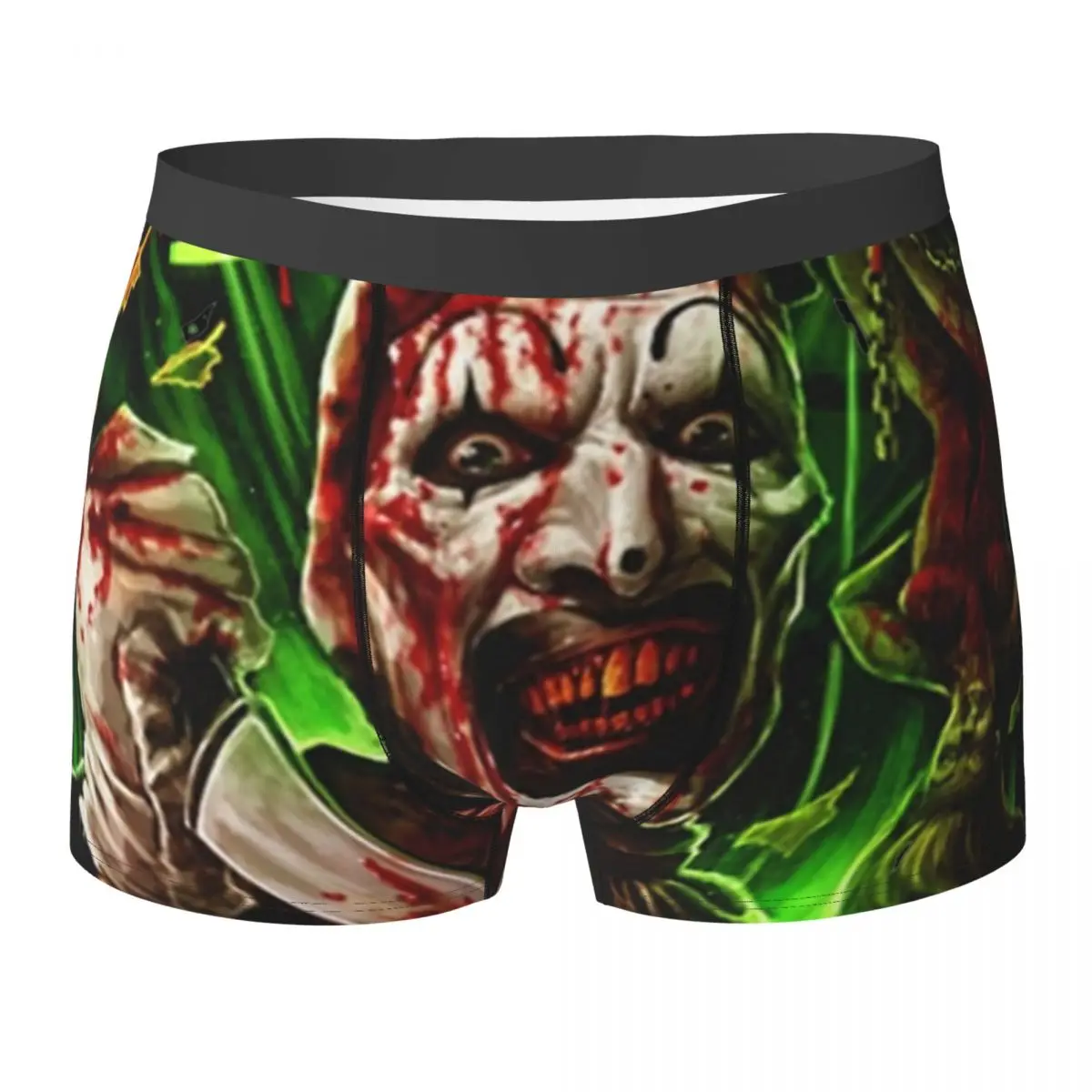 Нижнее белье Terrifier Movie The Clown, трусы-боксеры для Хэллоуина, 3D чехол, дизайн багажника, эластичные мужские трусы-боксеры, большие размеры