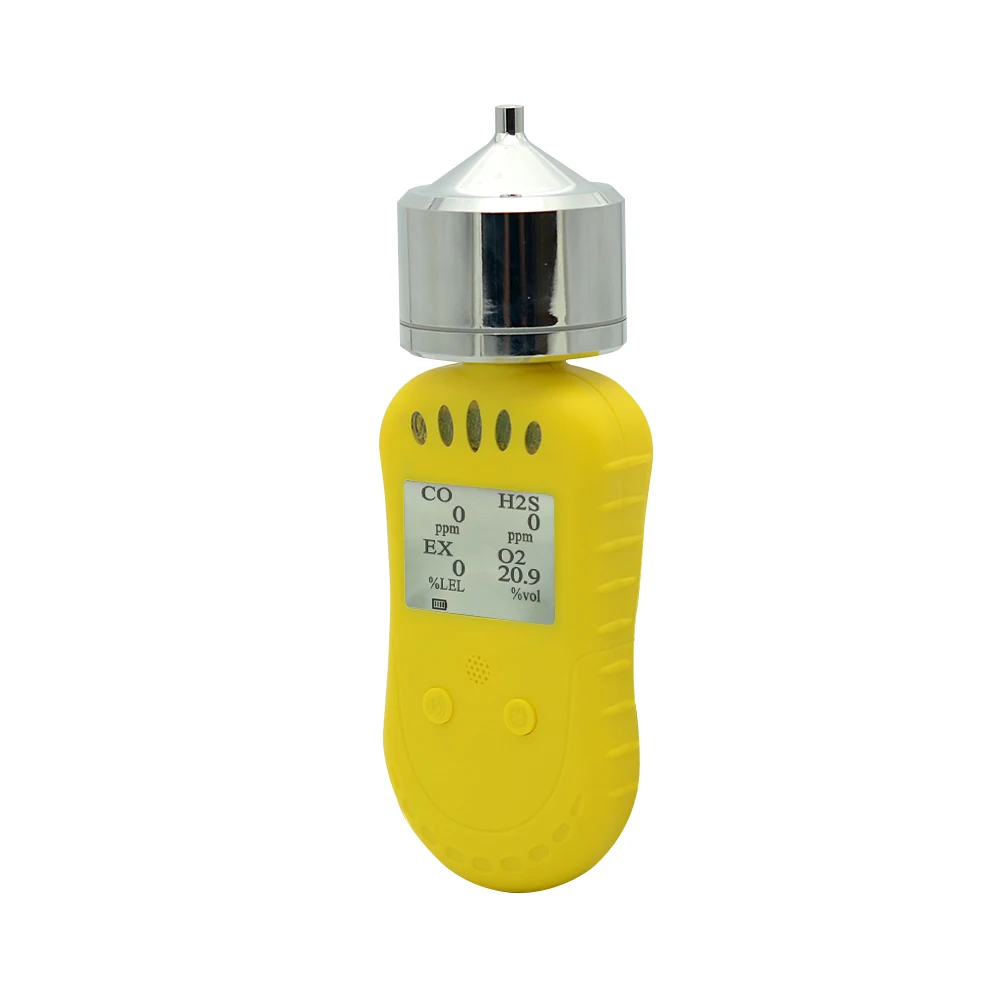 Портативный насос CE ATEX 4 в 1, газоанализатор CH4 O2 H2S CO, детектор газа