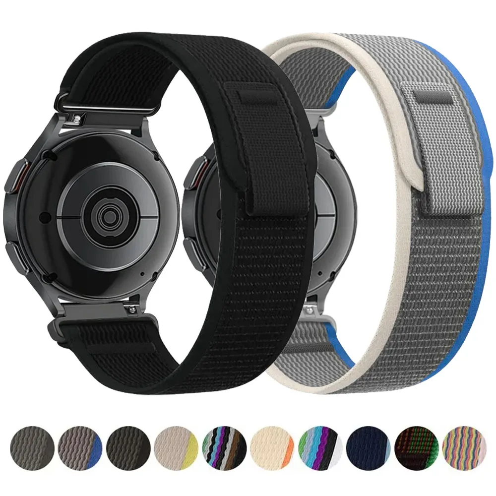 Нейлоновый ремешок 22 мм 20 мм для Samsung Galaxy Watch 7 6 5 4 3/Garmin 970, браслет Correa Band для Huawei Watch 5 GT5-4 Pro 46 мм Аксессуары для часов