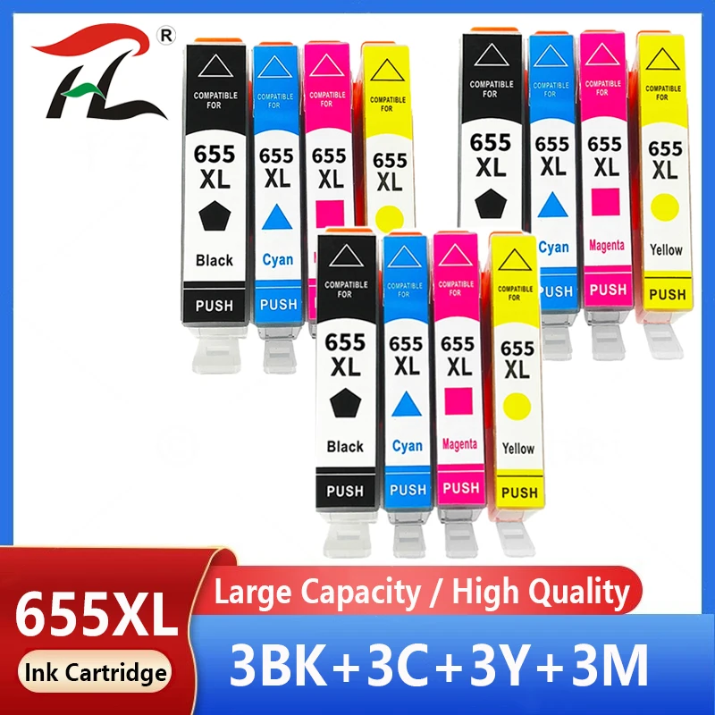 Совместим с HP 655 и hp 655 XL, чернильный картридж для принтера HP 655xl deskjet 3525 5525 4615 4625 4525 6525 6625