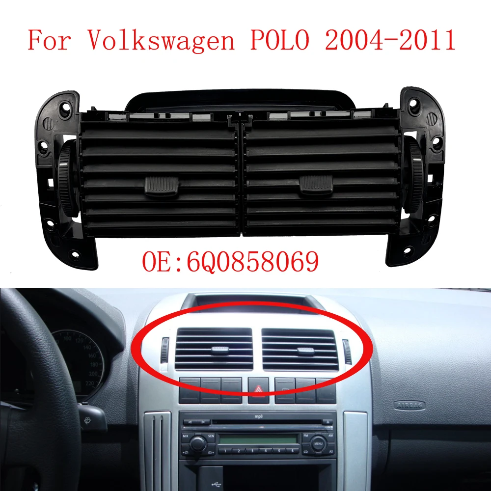Для VW Cross Polo 4, седан Vento 9N 2002-2010, передняя приборная панель автомобиля, кондиционер, выходное отверстие, подходит для кондиционера (art.: 3920d0aa5a795) - 3920d0aa5a795