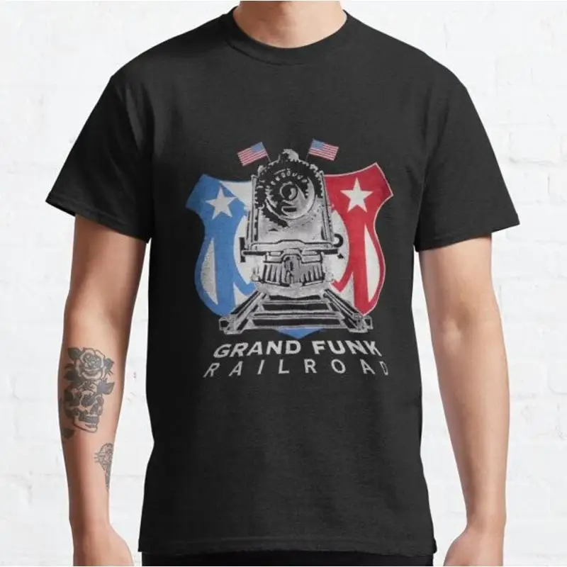 Футболка 70-х годов American Rock Band Grand Funk Railroad On Time Don Brewer Mark Farner