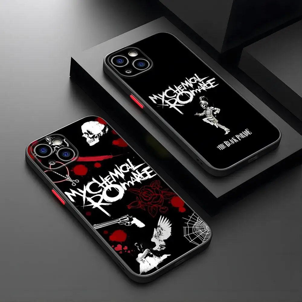 Чехол для телефона My Chemical Romance MCR для IPhone 15 Plus 14 Pro Max 13 11 12 Mini Xs X Xr 7 8 Plus Se, матовый полупрозрачный чехол
