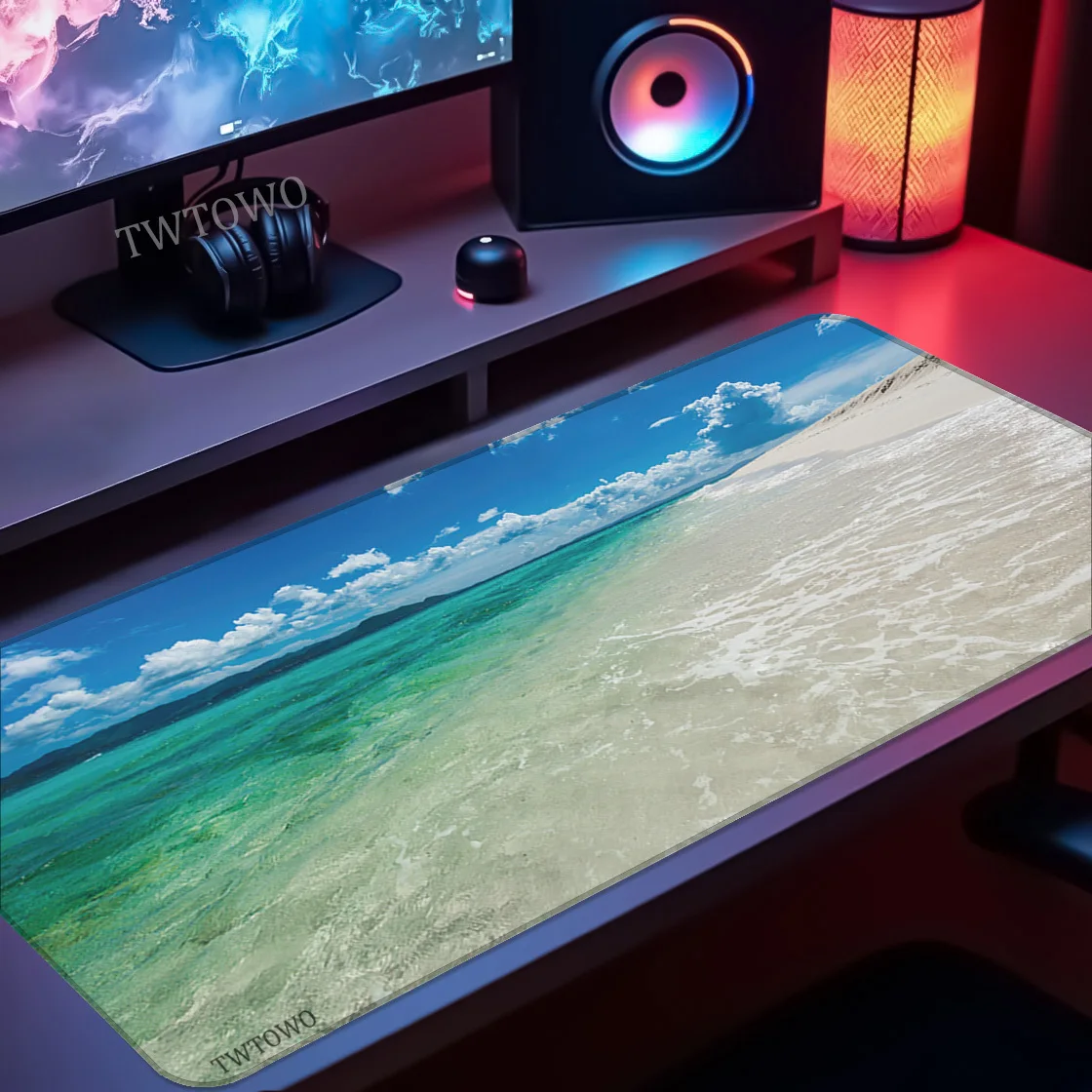 Фото Коврик для мыши Gaming Beach Palm Trees XL Home HD Новый коврик для мыши XXL Коврик для мыши Натуральный каучук Мягкие офисные компьютерные коврики для мыши №3