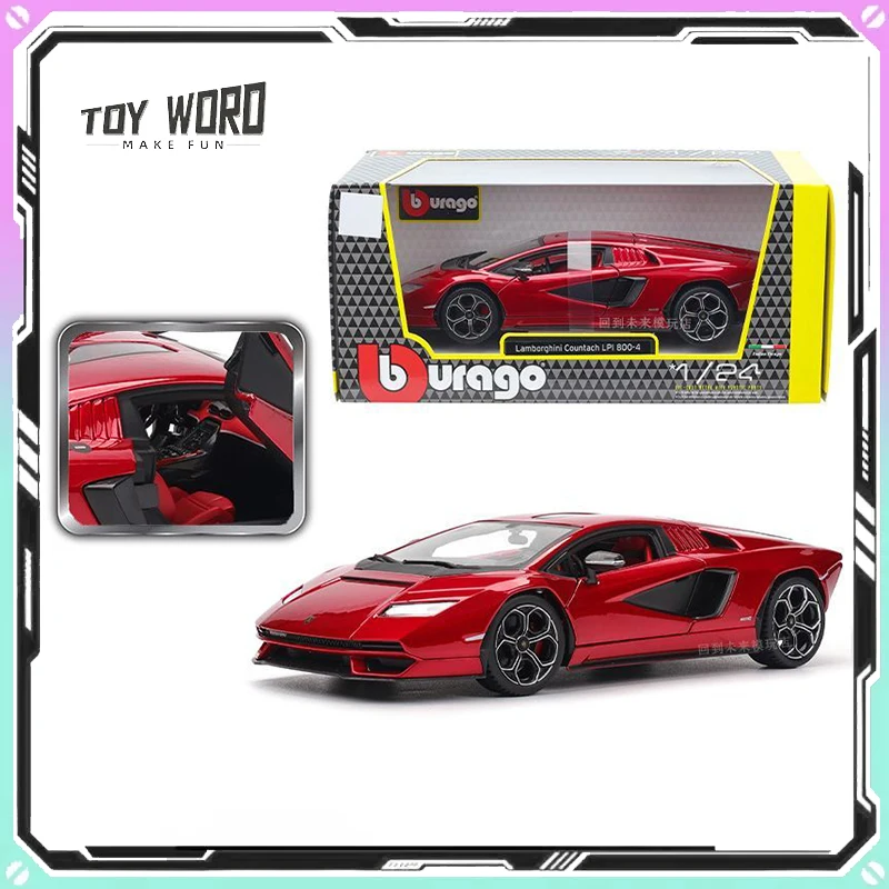 Bburago 1/24 модель гоночного автомобиля Countach Lamborghini LPI800-4 красный суперкар из сплава автомобиля индивидуальная коллекция спортивные автомобили модель подарок