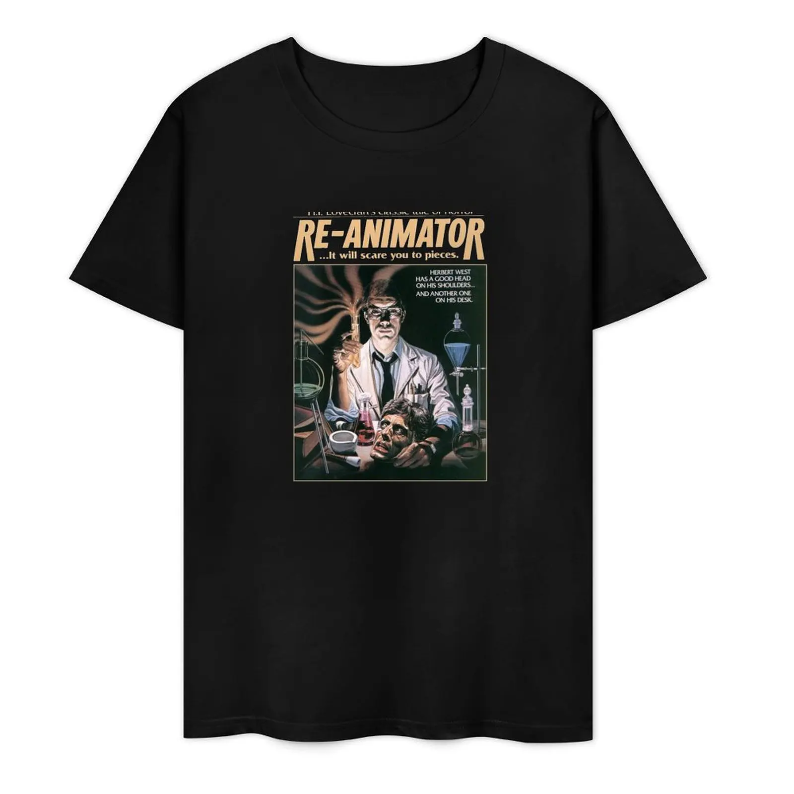 Футболка ReAnimator, винтажная рубашка с аниме, летняя одежда, корейские модные рубашки, графические футболки, мужские футболки большого и высокого качества
