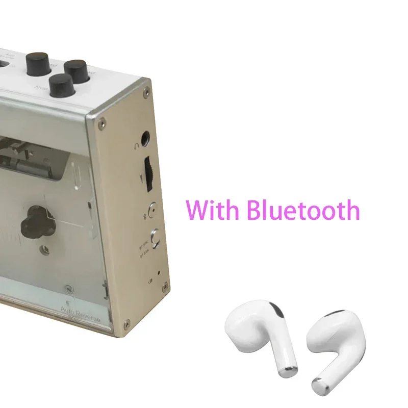 Фото Для устройств, стерео, ретро, Walkman, Kaset, случай с музыкой, Otomatis с динамиком Eksternal Bluetooth №4