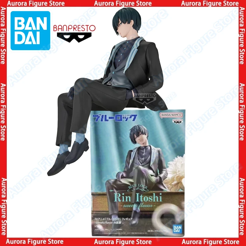 В наличии Bandai BANPRESTO BLUE LOCK Rin Itoshi Sweet Flavor Desktop Cute Doll Аниме Фигурки Игрушки Модели Подарок Коллекционные ПВХ