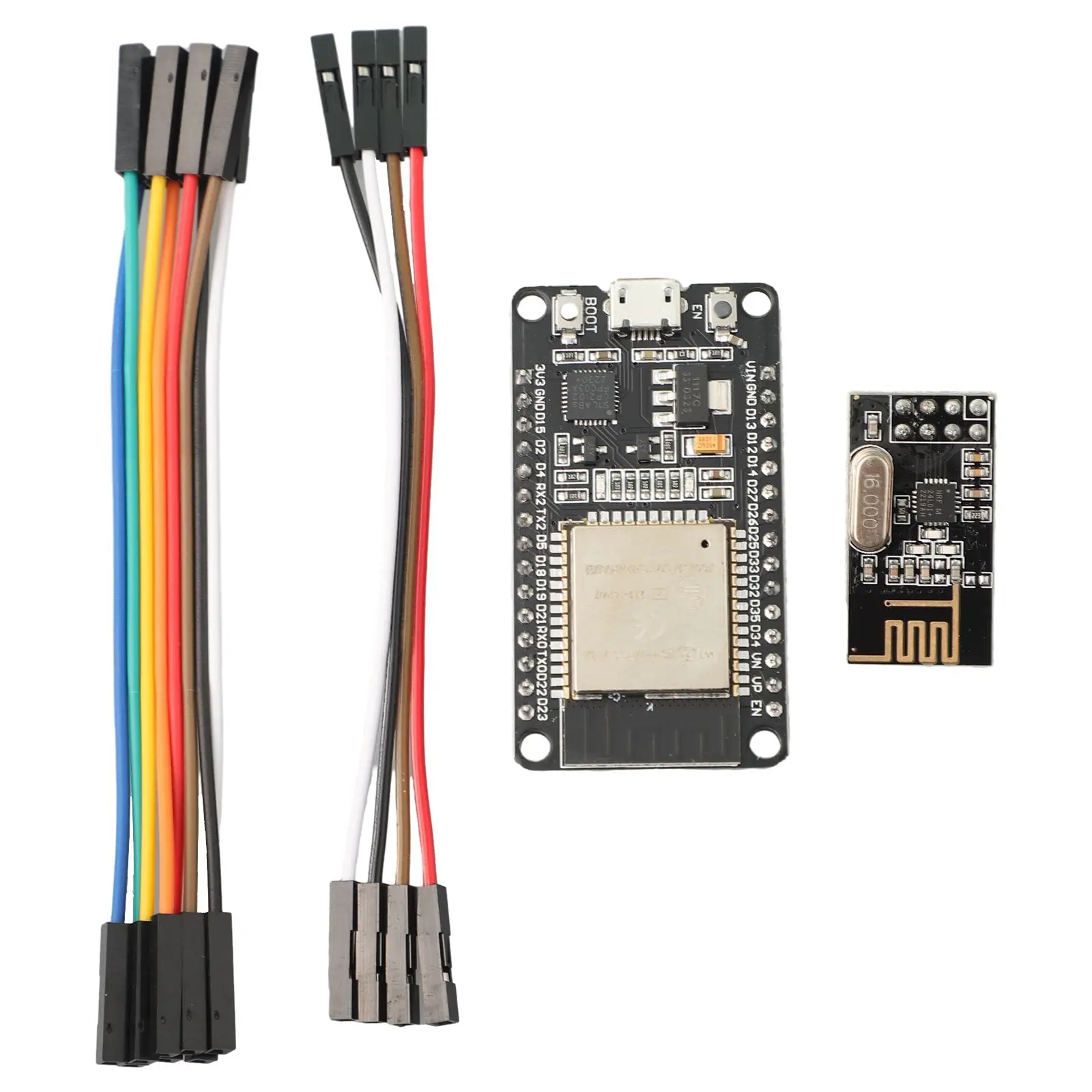 Фото Комплект кабеля ESP32 + NRF24L01 Широкая совместимость Подключение HM300 HM350, высокопроизводительный модуль NRF24L01+, высокое качество №2
