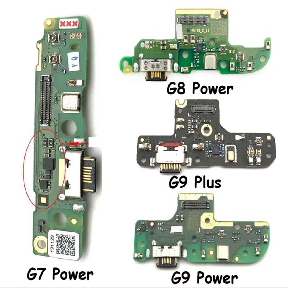 Протестированный USB-разъем для зарядки, гибкая замена платы для Moto E6 Plus G6 Play G9 Plus E7 Power G22 G73 5G G50 5G