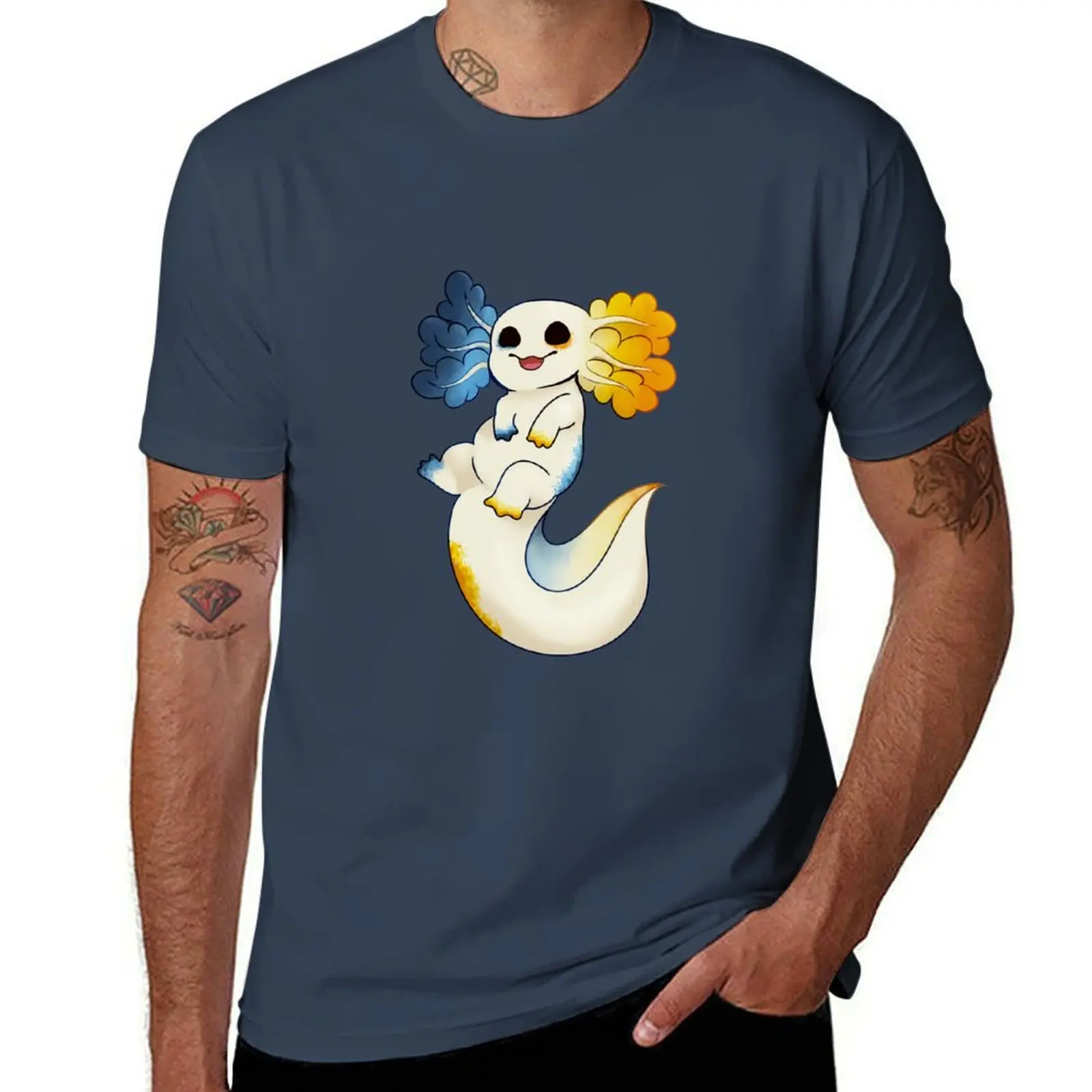 Pride Axolotl-футболка AroAce, мужская футболка, футболка из плотного хлопка для мужчин, мужская футболка, летняя футболка