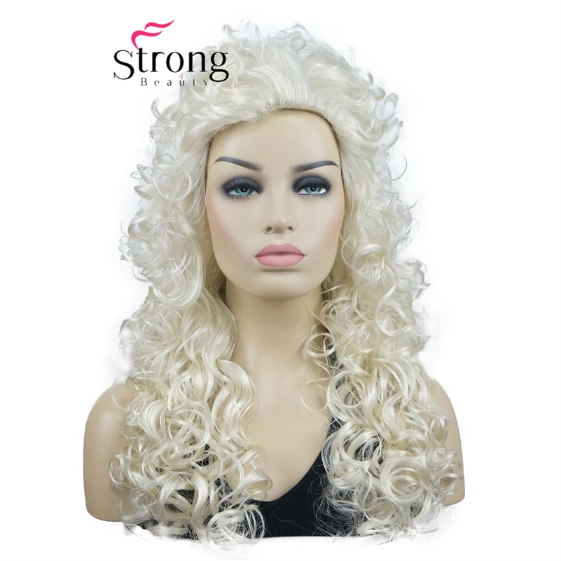 Strongbeauty вьющийся парик для женщин, длинные 23-дюймовые светлые странные парики, вьющийся великолепный синтетический парик Shag (art.: 3920cfdd23d9e) - 3920cfdd23d9e