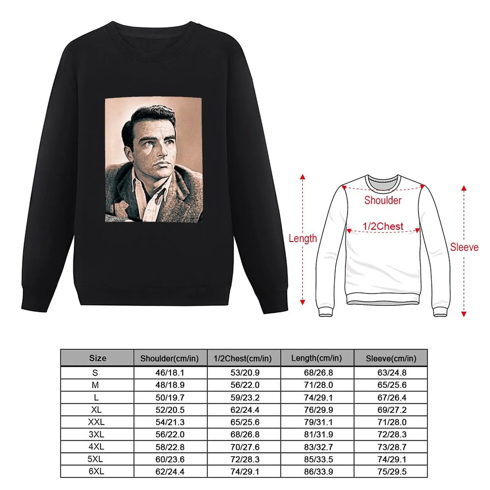 Montgomery Clift Art - винтажная краска - D85 Пуловер Толстовка зимняя одежда мужское пальто модная мужская толстовка (art.: 3920ca5aa128a) - 3920ca5aa128a