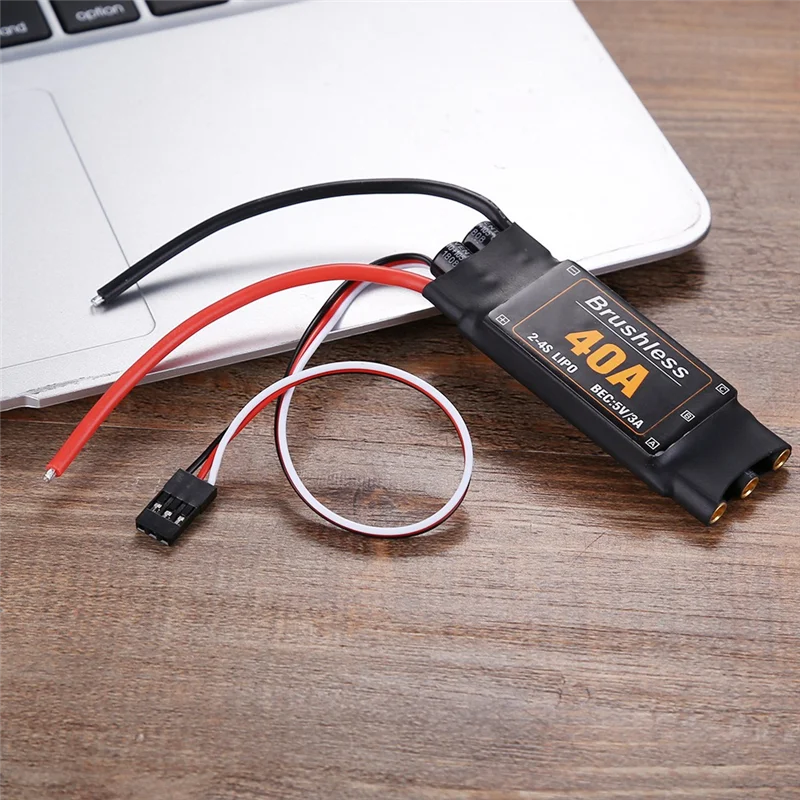 Фото A13E-2-4S 40A Бесщеточный ESC Дрон Самолеты Запчасти Двигатель регулятора скорости для RC FPV Квадрокоптер Вертолет (короткий) №4