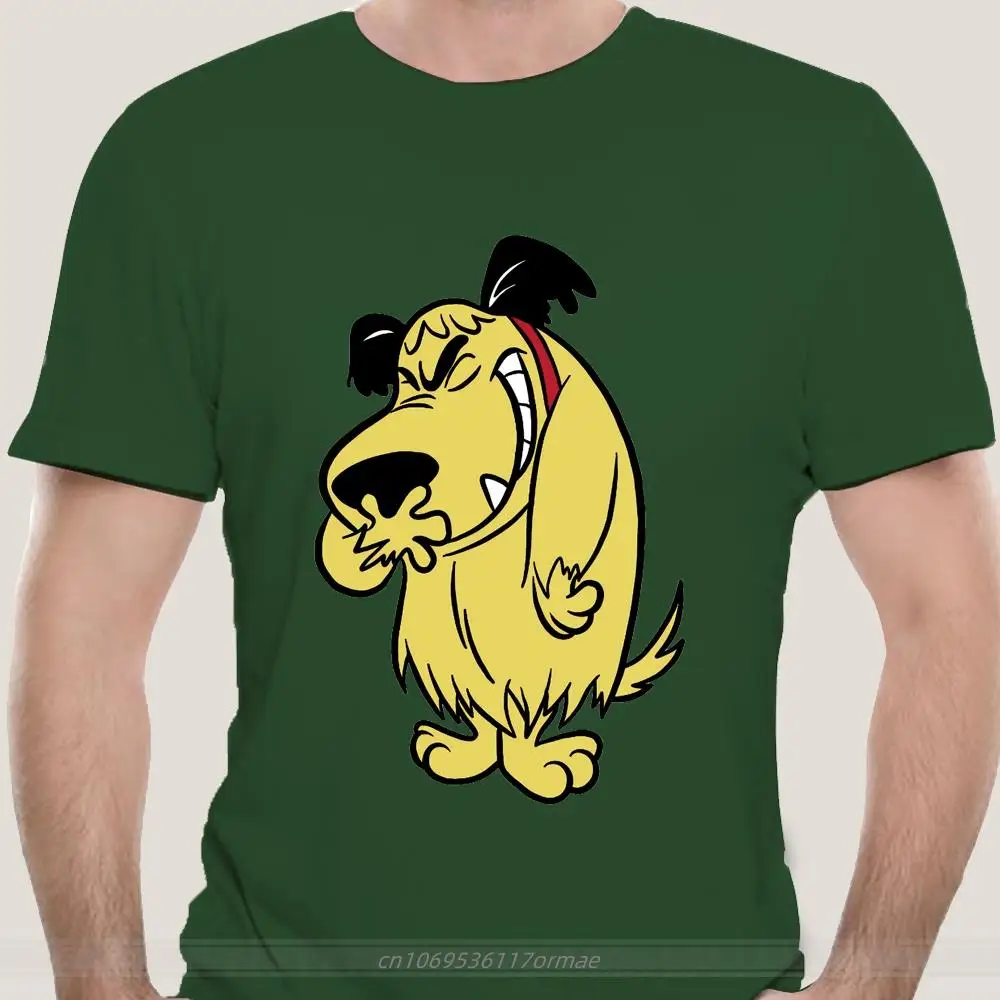 Футболка Muttley Mullen Kartun Tertawa Humor Anjing Hihi Heehee Haha модная футболка Kaus Pria Merek Katun Kaus