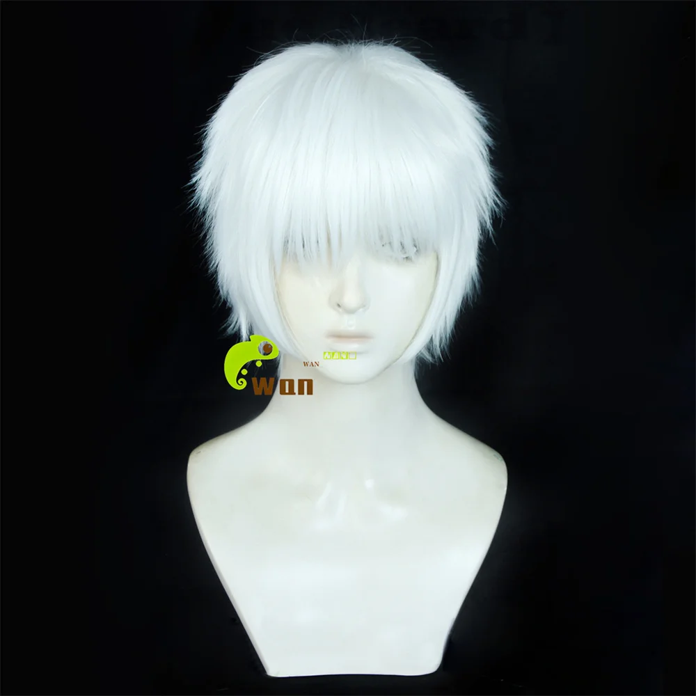 Парик для косплея Kaneki Ken, белые парики для Сатору Годзё Наги Сейширо Лукас, унисекс, аниме, парики, термостойкие синтетические волосы на Хэллоуин (art.: 3920d1d3beead) - 3920d1d3beead