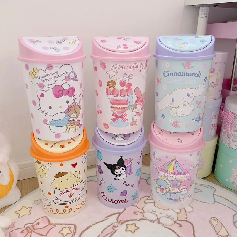 Фотокорзина для мусора с крышкой с рисунком My Melody Kuromi