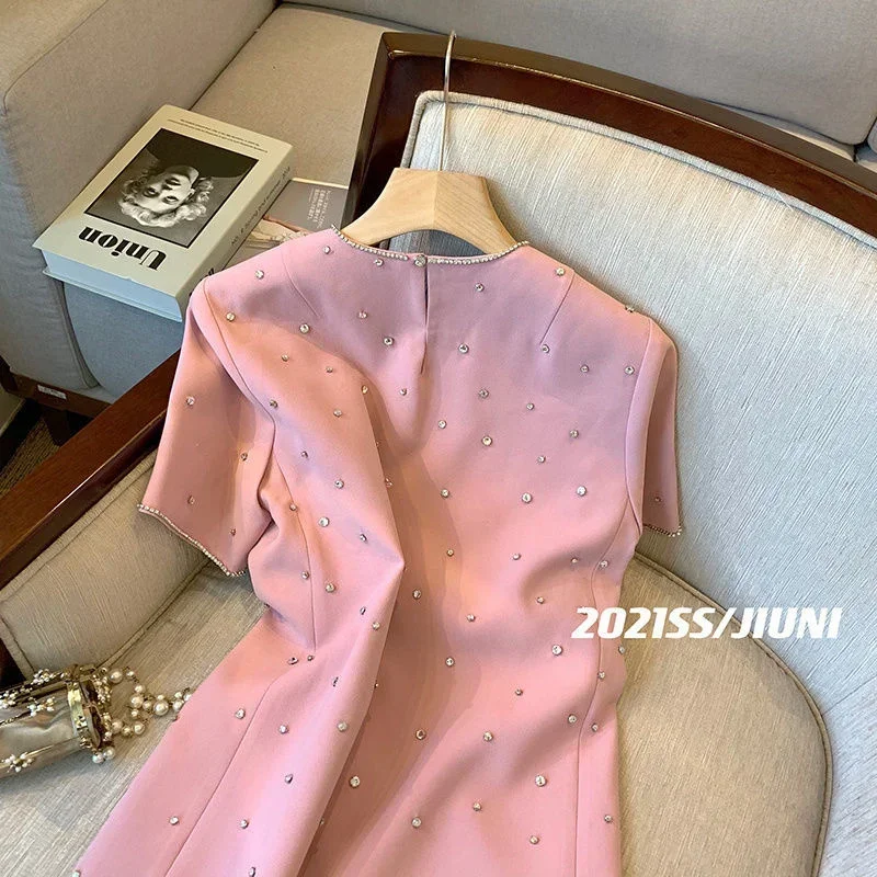 Фото Vestido de lujo с регулируемыми диамантами для женщин, falda cintura delgada, неформальная одежда для калечей, темпераментная элега №3