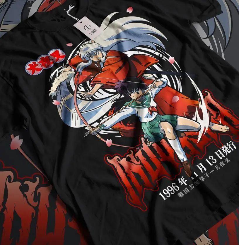 Футболка Inuyasha kagome Red Moon Inu Yasha Girl Аниме Манга Подарки Все размеры