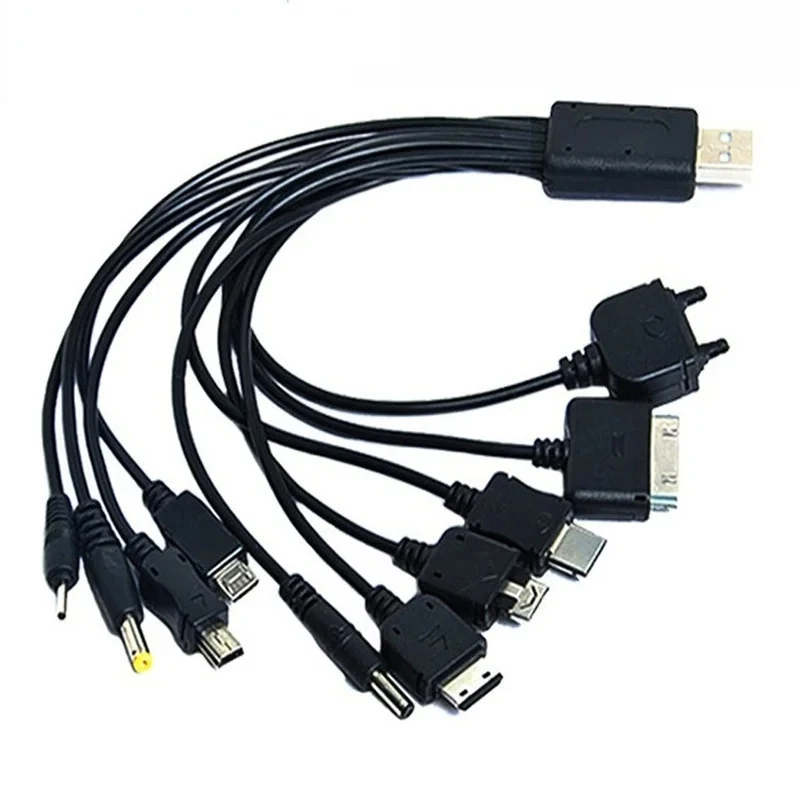 Адаптер зарядного устройства для мобильного телефона Micro USB Type C, USB-кабель для передачи данных, зарядный кабель, провод для передачи данных, универсальный шнур для сотового телефона 10 в 1