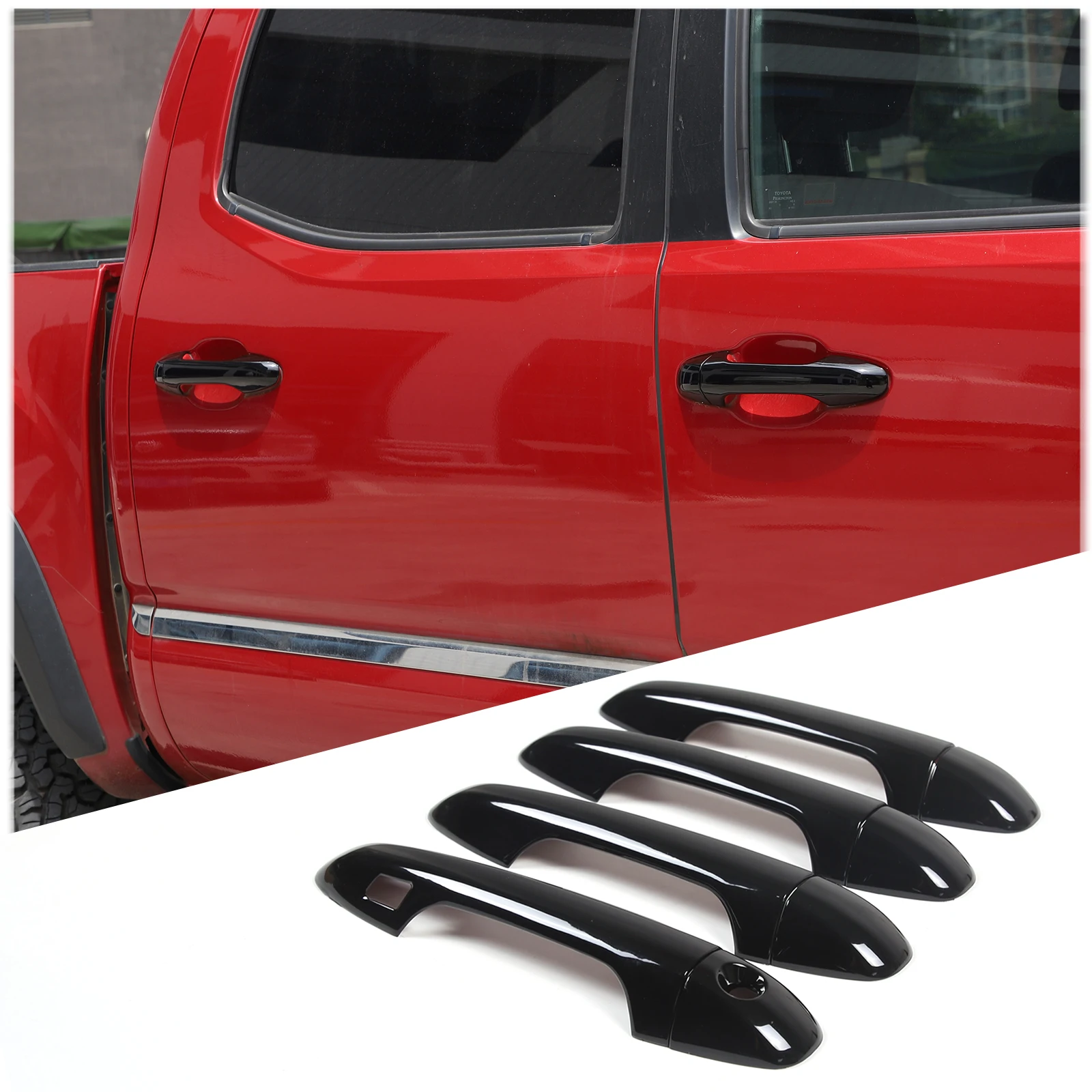 Крышка для дверной ручки из АБС-пластика для Toyota Tacoma 2016-2022, декоративная наклейка, аксессуары для внешнего формования