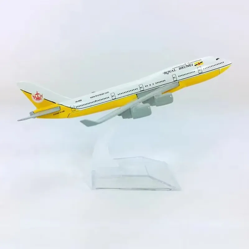 16 см масштаб 1:400 747 модель самолета из сплава металла Royal Brunei авиакомпания B747 с подставкой для самолета Коллекционная подарочная модель дисплея