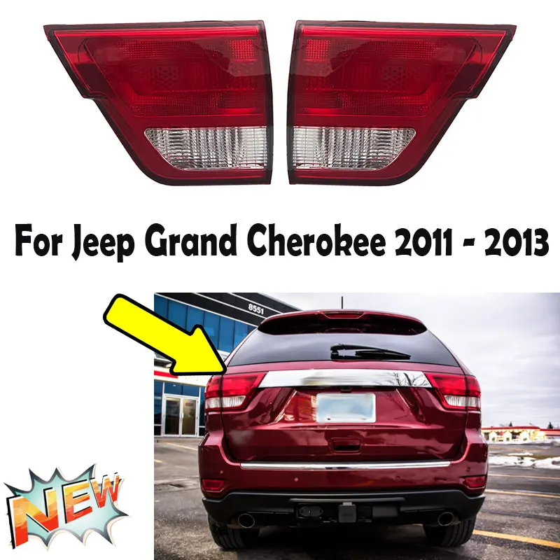 Автомобильные аксессуары, внутренний задний фонарь для Jeep Grand Cherokee 2011-2013, задний стоп-сигнал, противотуманная фара 57010274AF 57010275AF