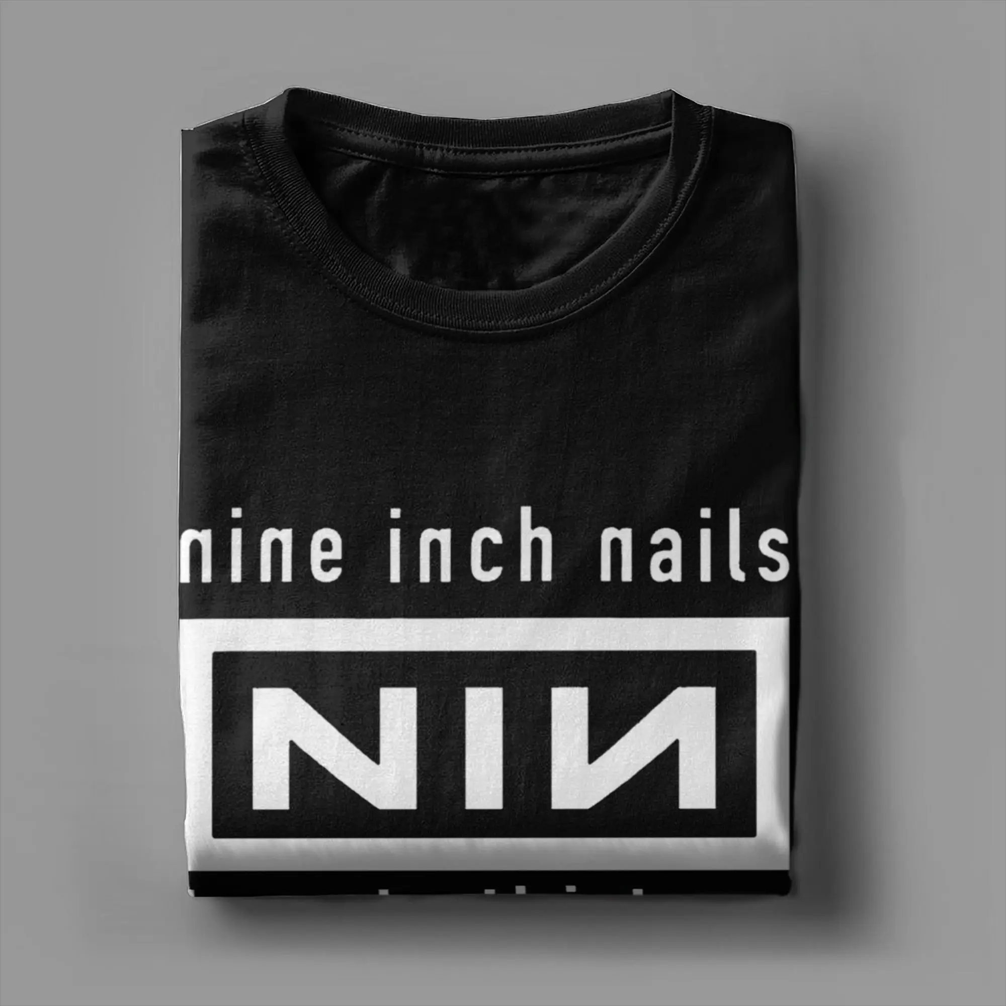Фото Funny Nine Inch Nails T-Shirts Men O Neck Cotton T Shirt  Short Sleeve Tees Summer Clothes №5