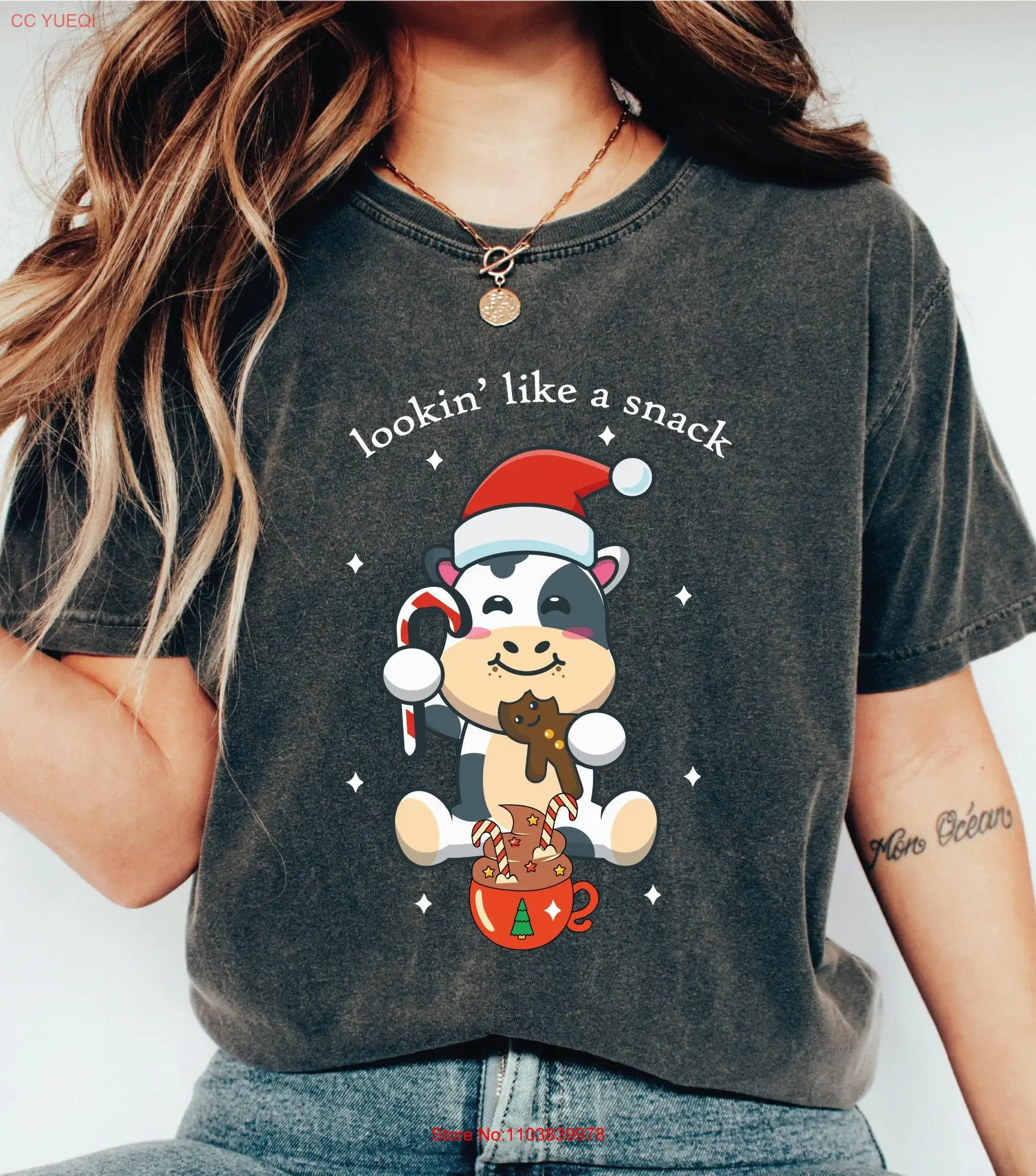 Looking Like a Snack T Shirt Family Christmas Crewneck Oversize Xmas Holiday OF776 long or short sleeves