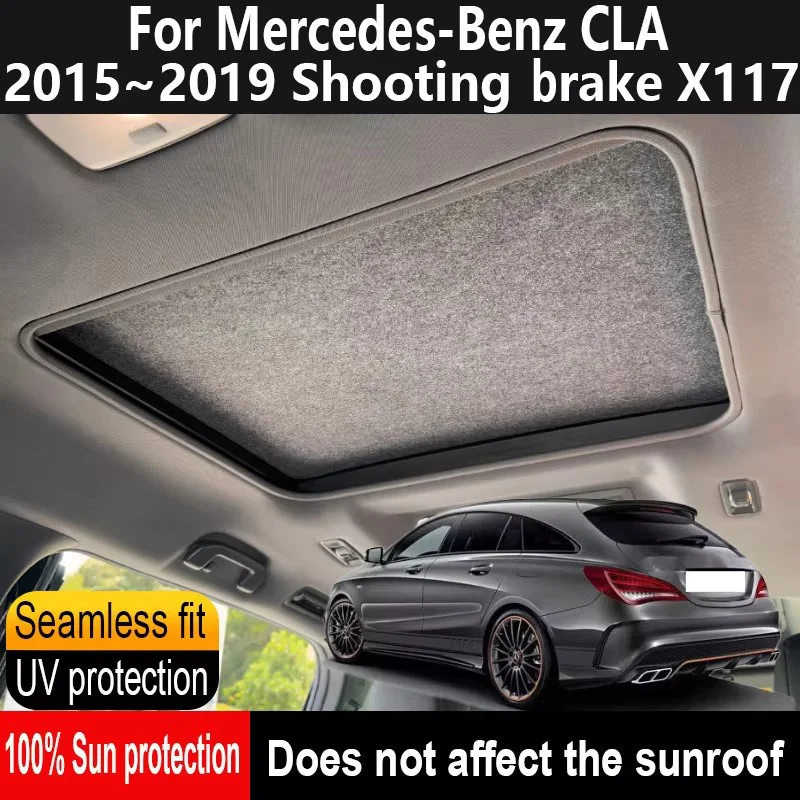 Автомобильный люк на крыше, изоляционный козырек на крыше для Mercedes-Benz CLA 2015 ~ 2019 18 X117, анти-УФ-электростатическая адсорбция, солнцезащитный козырек для небесной шторы (art.: 3920d0fb33ae3) - 3920d0fb33ae3