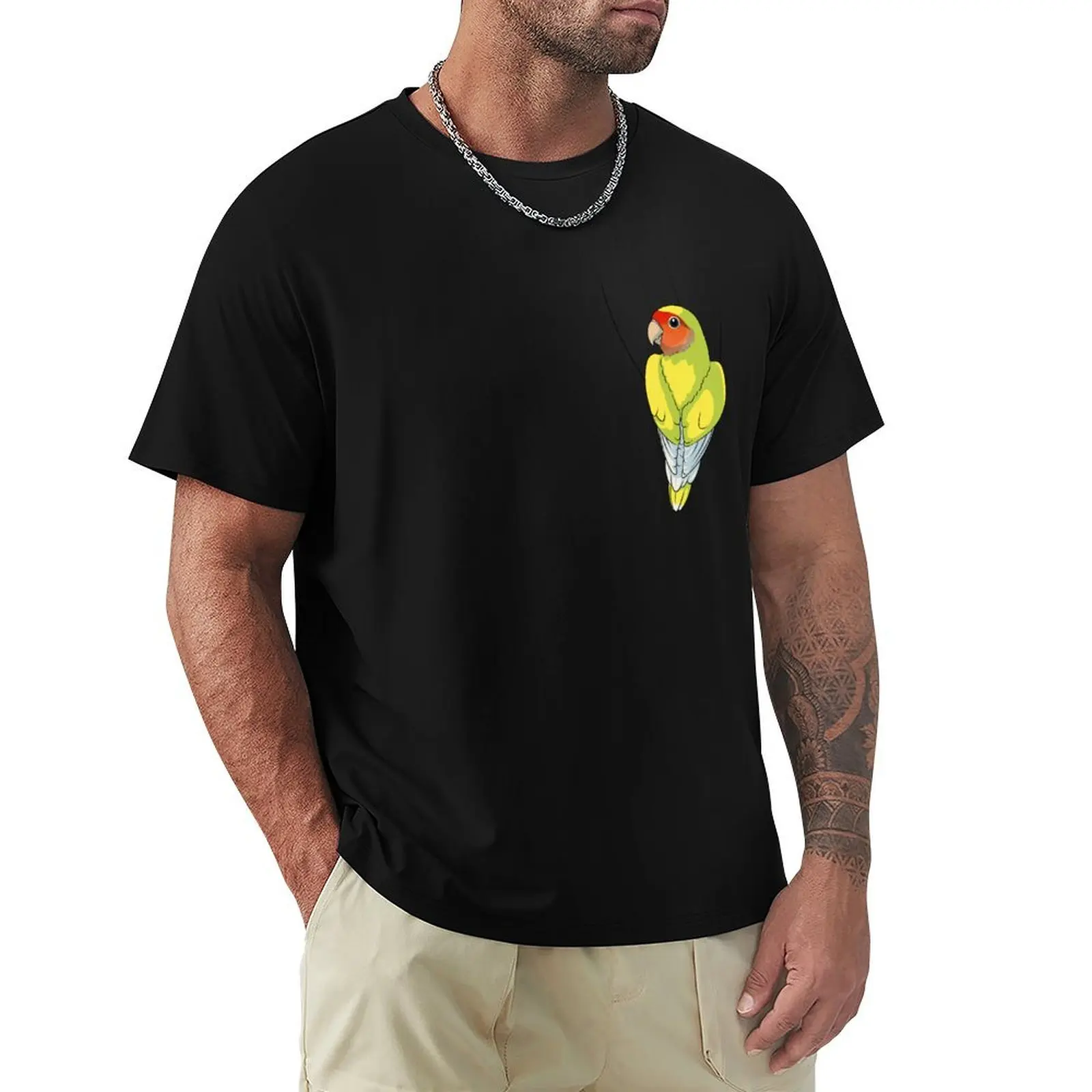 Футболка Lutino Peach-Faced Lovebird, топпинг для мальчика, рубашки, тяжелые футболки с рисунком для мужчин